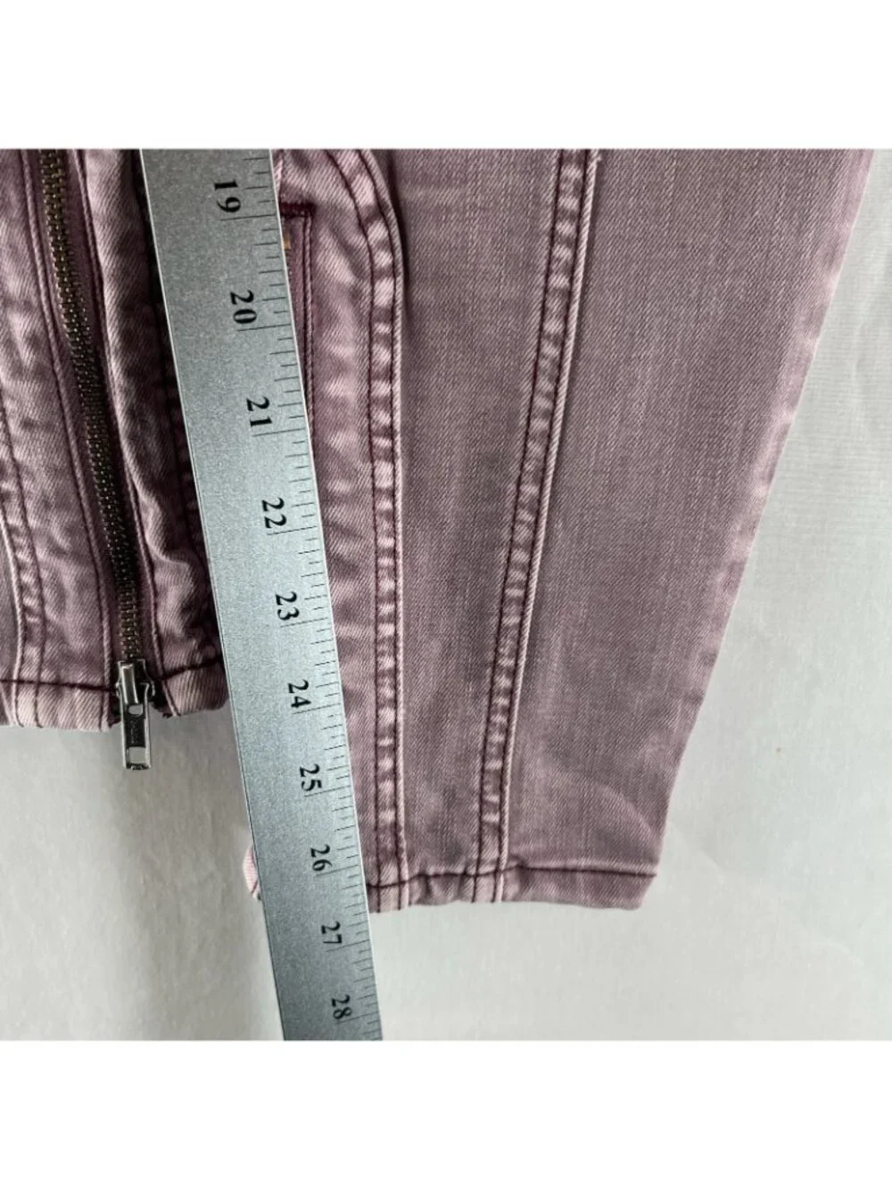 We The Free Mercury Skinny Jeans Size 29 High Rise Seam Ankle Zip Stretch Purple